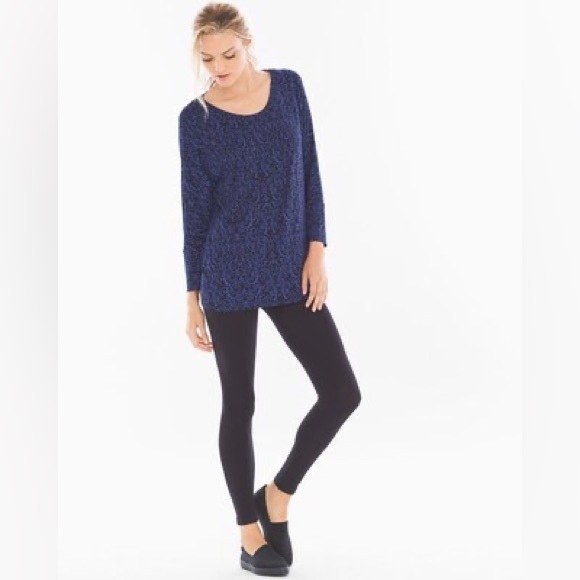 Soma Live Lounge Wear Cross-Back Tunic Splendor Mini Women's Medium Blue Black - Picture 3 of 10